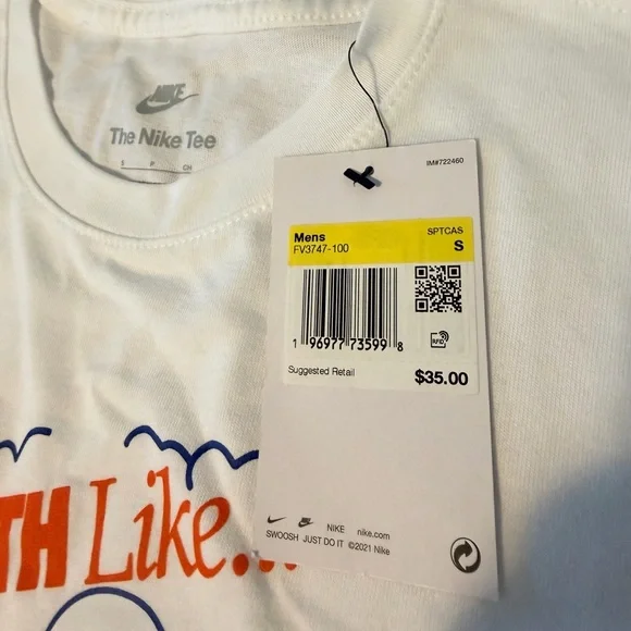 Men’s White Nike Tee Small - Picture 3 of 4